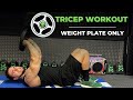 Intense 5 Minute Weight Plate Tricep Workout