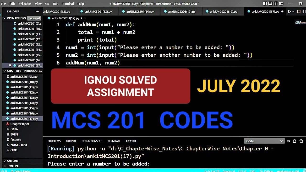 ignou assignment code 2022