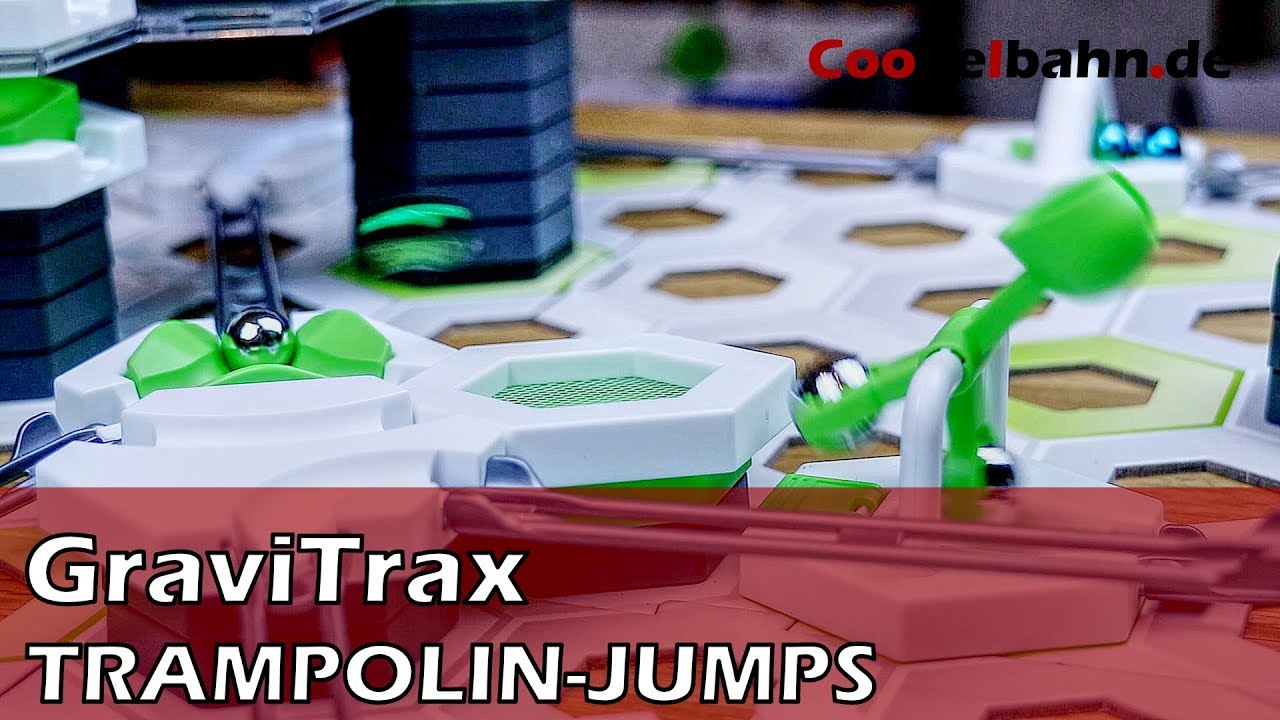 GraviTrax 🥇 TrampolinJUMP mit der GaussKanone [WEITSPRUNG