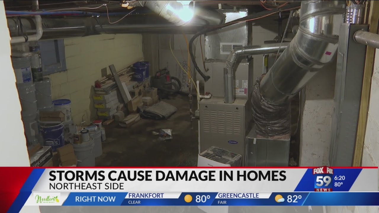 Storms cause damage in homes - YouTube