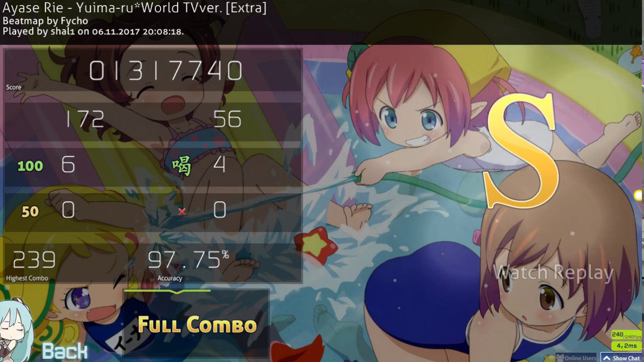 The extra world is. Ayase Rie. Osu геймплей. 200pp osu.