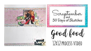 #scraptember #30dscbl8 | Day 17 - Sequins | 12x12 process video | Katie