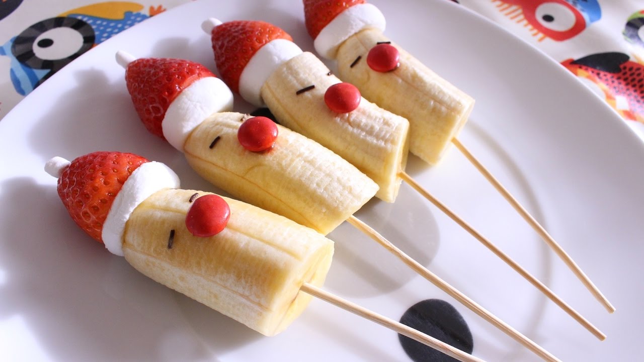 Brochetas de Frutas para NAVIDAD Postres Mil - YouTube