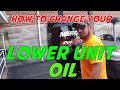 How to change lower unit oil in a Mercury Motor - Changing your oil in a Mercury Pro XS