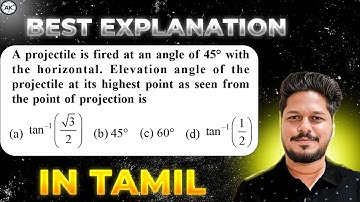 A projectile is fired at an angle of 45° with the horizontal. Elevation angle of the projectile