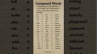 Compound Words compound words for young learners for beginners Arsal Reading Club
