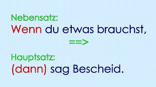 Deutsch lernen Grammatik 24: wenn - dann