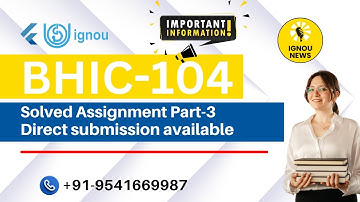 BHIC 104 solved assignment 2024-25 in Hindi || bhic 104 solved assignment 2025 || bhic104 2024-25
