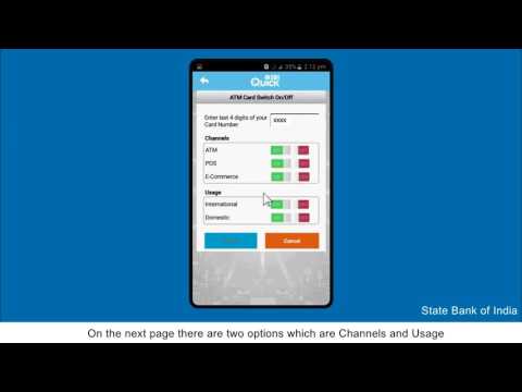 SBI Quick: Power to control your ATM Card at your Fingertips (Video Created as on November 2016)