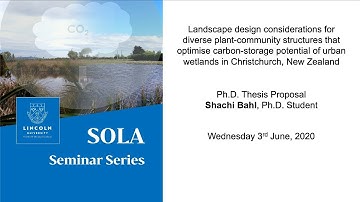 Landscape design considerations for plant-community that optimise carbon-storage - Shachi Bahl