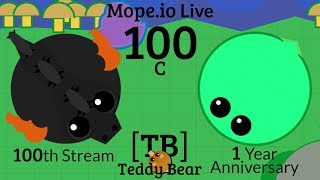 1 Year Anniversary | Mope.io Live 100 C | [TB] Teddy Bear