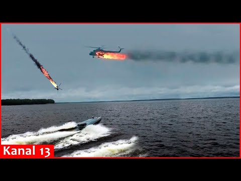 First in history: Ukrainian naval drones destroyed two Russian Mi-8 helicopters in Black Sea