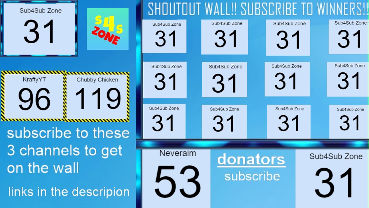 LIVE SUB4SUB~ GAIN ACTIVE SUBSCRIBERS~ FREE SHOUTOUT!!!