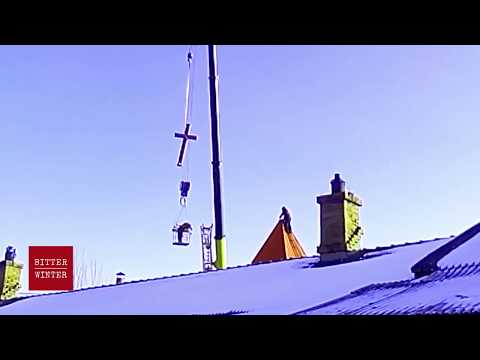 The Cross Is Being Taken Off The Grace Church In Luobei County