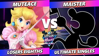 LMM Miami 2023 Top 8 - MuteAce (Peach) Vs. Maister (Game and Watch) Smash Ultimate - SSBU