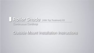 Veneta Outside Mount Cordless Roller Shade Installation