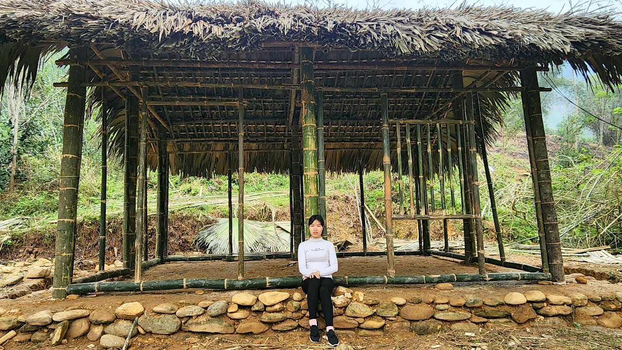 Build A Very Beautiful Bamboo House in the forest - Complete The House ...