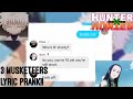 3 Muskateers LYRIC PRANK |•| HunterxHunter |•| KilluGon