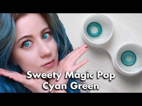 Contact Lenses Review: Sweety Magic Pop Cyan Green