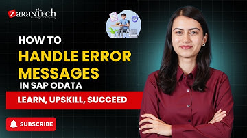 How to Handle Error Messages in SAP OData | ZaranTech