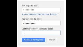 Changer le MOT DE PASSE dans GMAIL