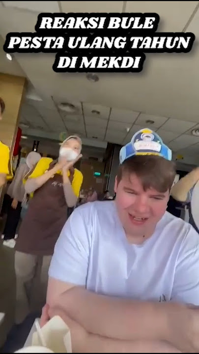 REACTION OF FOREIGNERS TO BIRTHDAY PARTY IN MEKDI INDONESIA
