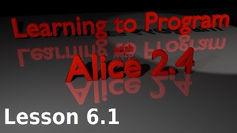 Alice Tutorial 2.4 Lesson 6.1 - Do Together Statements and Basic Walking