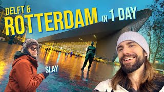 1 วันในรอตเตอร์ดัม [หนุ่มเกย์เยี่ยมชมเมืองเนเธอร์แลนด์ที่น่าทึ่ง!] ผู้ชายลุกเป็นไฟกำลังกางเขน 😱✟