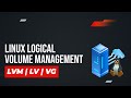 Linux logical volume management  lvm  lv  vg