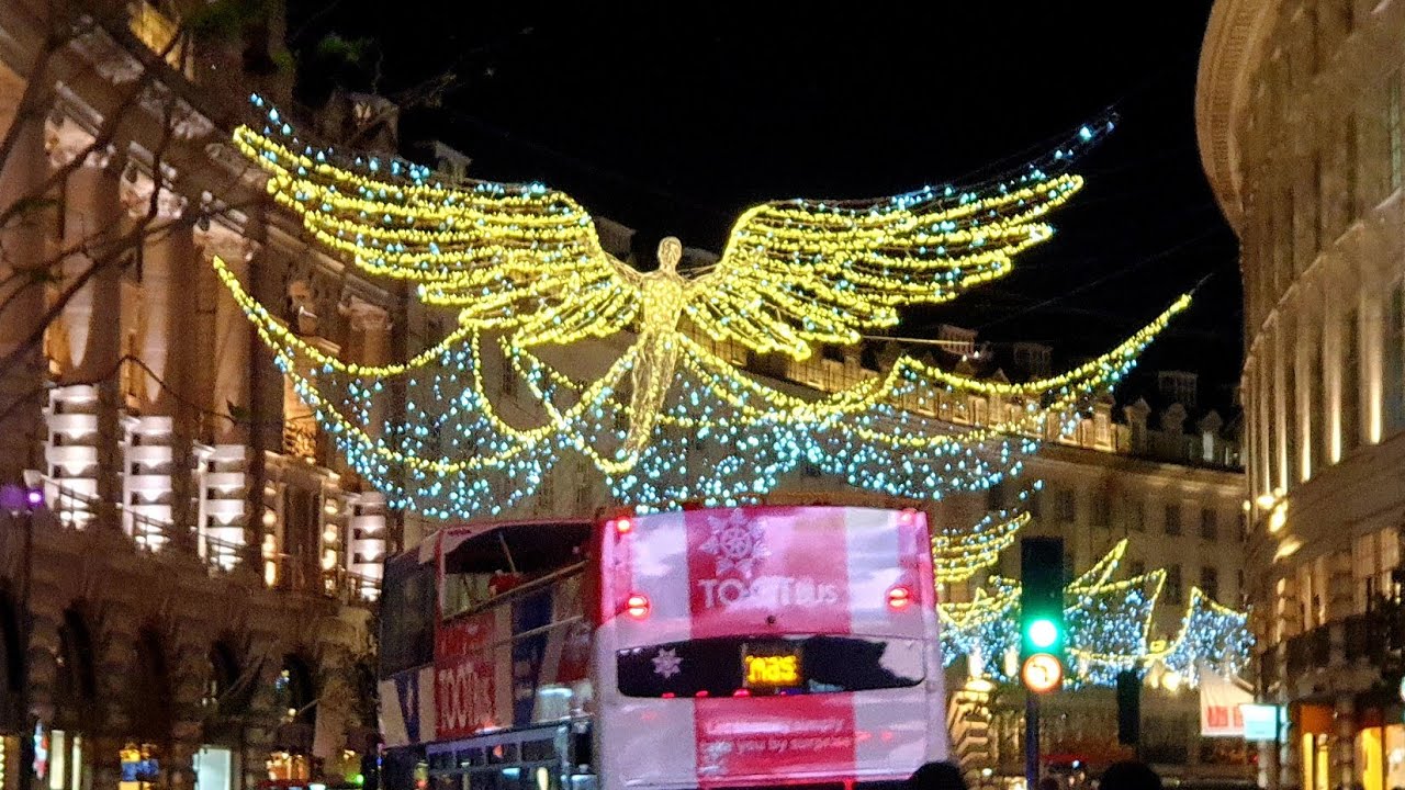 London Christmas Lights 2021 Oxford Street, Regents Street, London Eye