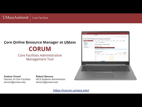 Core Facilities Seminar: Introduction to CORUM