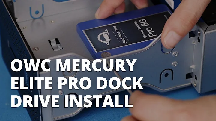 How to Install Drives in the OWC Mercury Elite Pro Dock