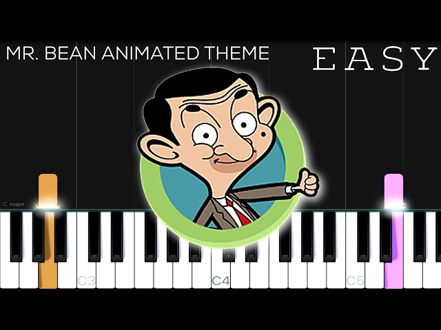 Mr. Bean Animated Theme Song | EASY Piano Tutorial class=