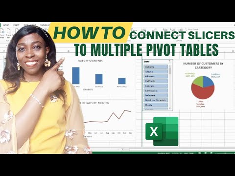 How to connect slicers to multiple pivot tables - YouTube