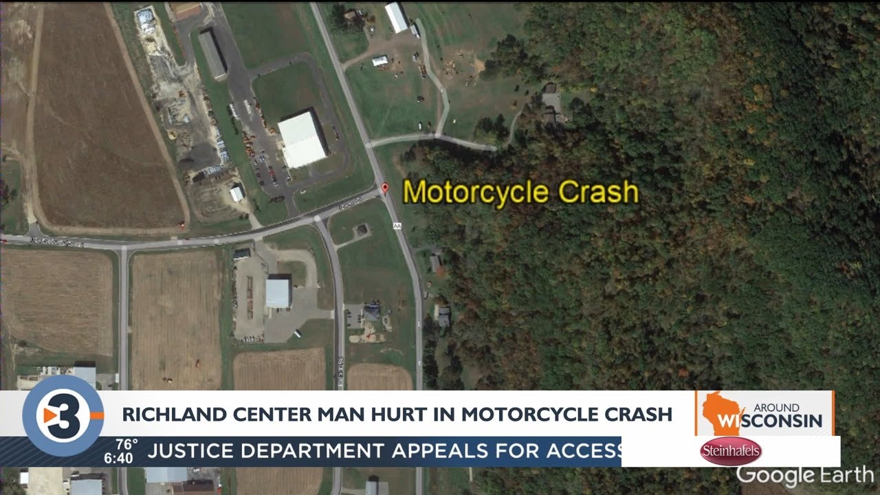 Richland Center man seriously injured in motorcycle crash - YouTube