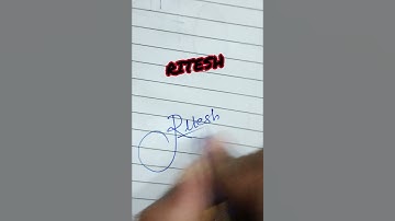 Ritesh Name Signature #shortvideo #signature #video #youtube #viralreels