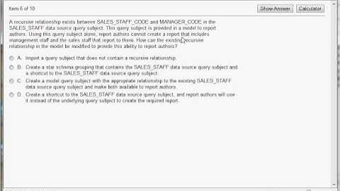 COG-632 IBM Cognos 10 BI Metadata Model Developer