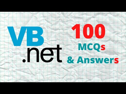 VB Net | 100 MCQ Quizzes