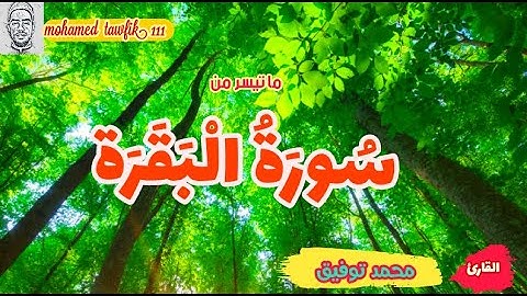 ما تيسر من سورة البقرة القارئ محمد توفيق
