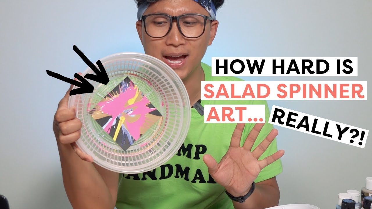 DIY Spin Art Machine with a Salad Spinner - DIY Candy