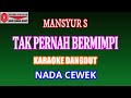 KARAOKE DANGDUT TAK PERNAH BERMIMPI - MANSYUR S (COVER) NADA CEWEK