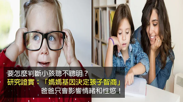 要怎麼判斷小孩聰不聰明？研究證實：「媽媽基因決定孩子智商」，爸爸只會影響情緒和性慾！ - 天天要聞