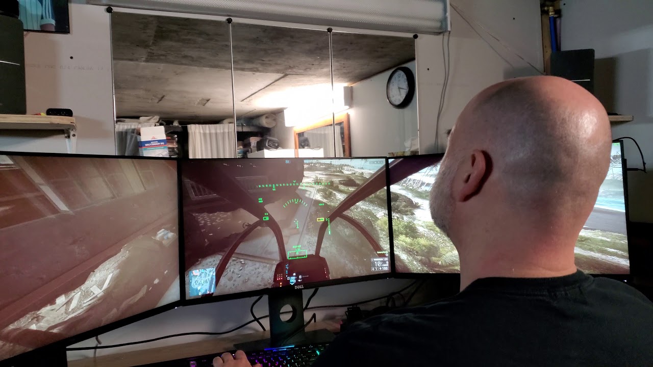 Triple monitor Dell S2716DG Test on BF4