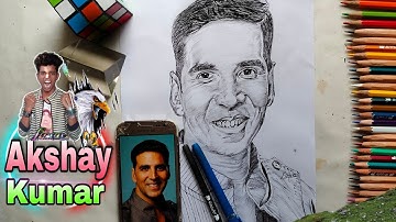 Akshay Kumar drawing | drawing🎨 Akshay Kumar🔥 | Black pen drawing | firan Patel short |short