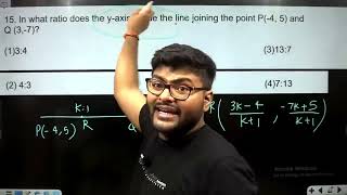 In what ratio does the y-axis divide the line joining the point P(-4, 5) and             Q