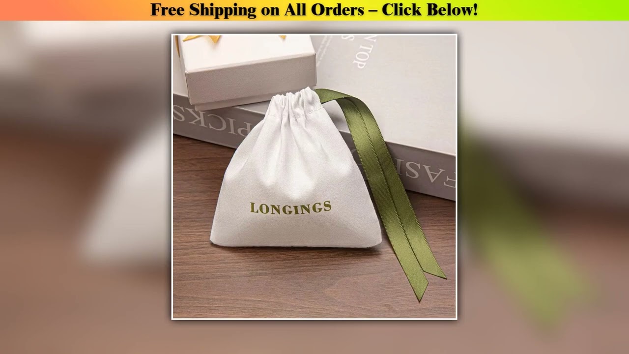 Custom Printed Logo Jewelry Pouch Jewelry Bag Small Jewelry Necklace Ring Pouch Recyclable