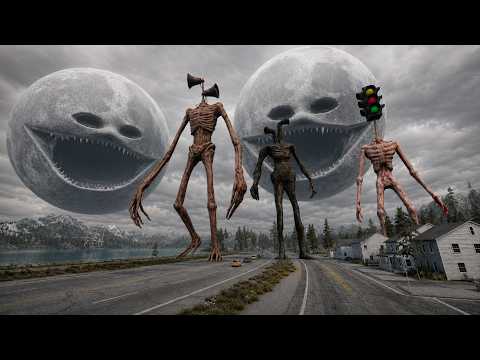 TRAFFIC HEAD & PIPE HEAD & SIREN HEAD ARE HUNTING ME UNDER MOON WAKE UP! 😱
