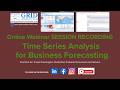 TIME SERIES ANALYSIS for Business Forecasting (ARIMA,SARIMA,Exponentialsmoothing Technique Discussed