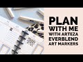 Plan With Me Featuring Arteza Everblend Art Markers //Big Happy Planner