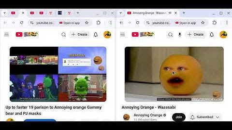 Up to faster 20 parison to Annoying orange Gummy bear and PJ masks